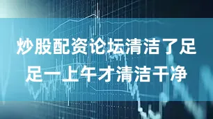 炒股配资论坛清洁了足足一上午才清洁干净